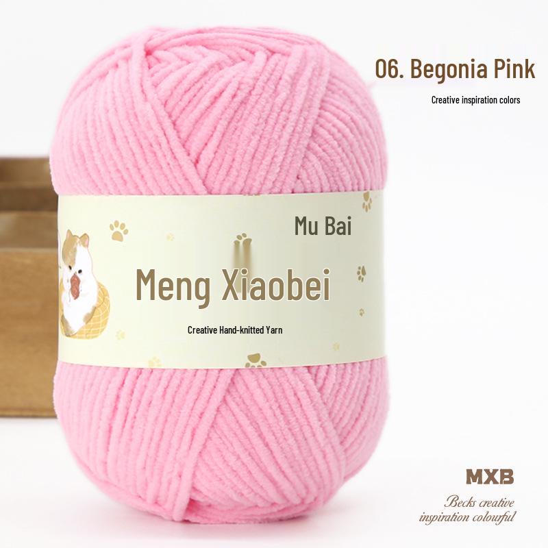 Meng Xiaobei Matte Chenille Yarn for Knitting: Handmade Doll Pendant, Scarf, Hat.