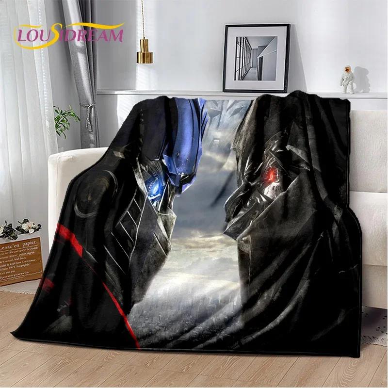 Cartoon T-Transformers Autobots Soft Flannel Blanket for Beds Bedroom Sofa Picnic,Throw Blanket for Cover Outdoor Leisure Gift