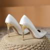 Large Size Women's Shoes Summer New High Heels Pointed Stiletto Fashion Simple Fashion Shoes Women