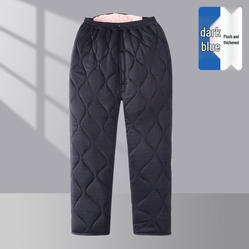 Warm Men's Winter Jacket & Pants Set with Lambswool Lining for Dad/Elderly