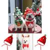 Festive Dog Cat Xmas Hat Bib Set – Red/green/white Polyester