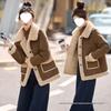 Women's 2025 Autumn/Winter Shearling Double-Sided Plush Fur Coat: Thick Deer Suede Cotton-Padded Jacket.