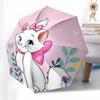 Disney Aristocats,Marie,Bow Manual Opening and Closing Umbrella - 8-Rib Reinforced Folding Design, Lightweight and Portable, Suitable for Da