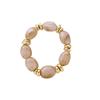 Gold-Plated Retro Geometric Acrylic Bracelet - Elegant, Simple Hand Jewelry for Women