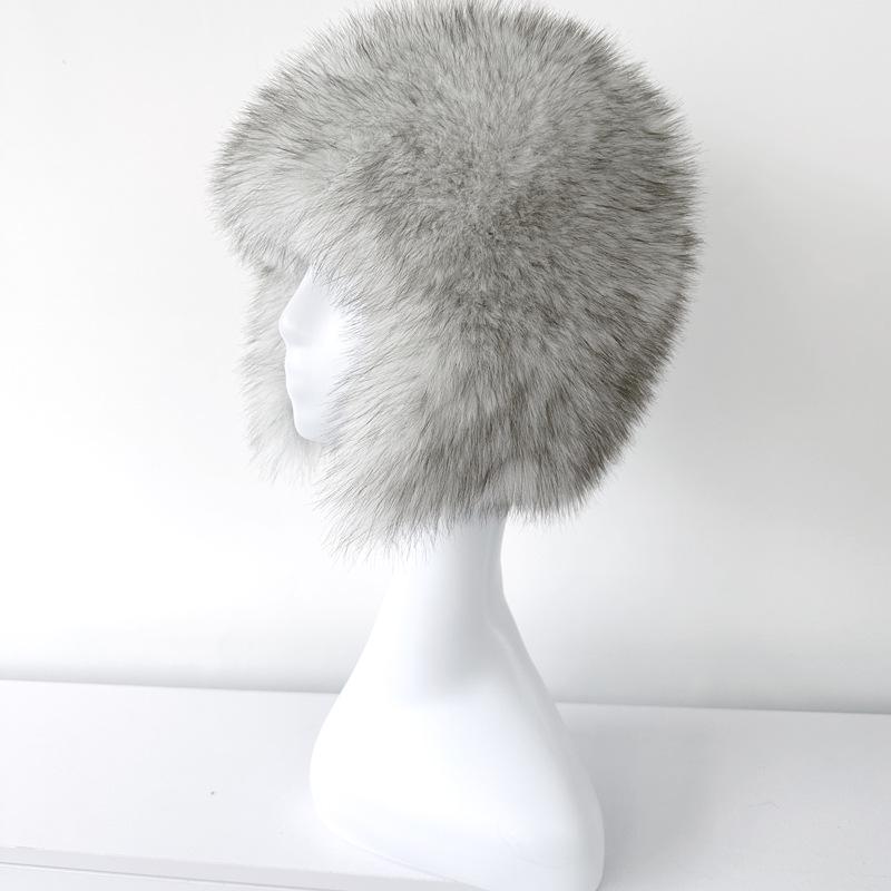 Cappello da Donna di Alta Gamma in Morbida Pelliccia Sintetica di Procione con Protezione per le Orecchie - Stile Secchiello Autunno/Inverno