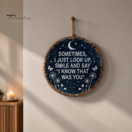 Garden Decor for Outdoor Memorial Hanging Sign, I Know That Was You Remembrance Decor, Vintage Metal In Loving Memory Wall Art Sign Porch Patio,