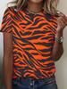 Bold Orange&black Tiger Fierce,wild Style.pair with Jeans for a Standout Eye Catching Casual Look