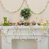 Easter Garland Decor 6.56ft Easter Speckled Egg Seasonal Decoration Rustic Garland Ornament For Home Office Apartment Bedroom