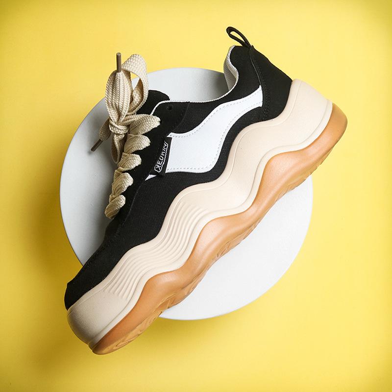 Spring and Autumn new couple platform shoes Hong Kong style retro niche dad shoes sports shoes student shoes 36
