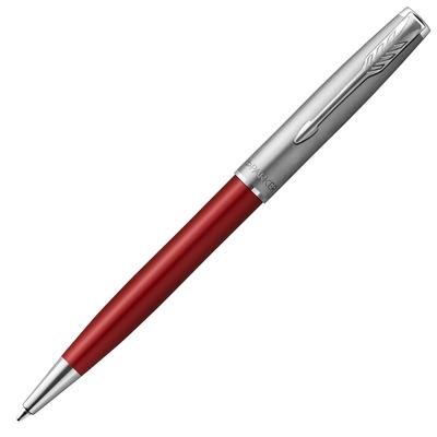 Parker Sonnet Essential Ballpoint Red Sandblast Medium Gift Officially Product Number 2146855Z Pen, & CT, Nib, Oil-Based, Boxed, Imported,
