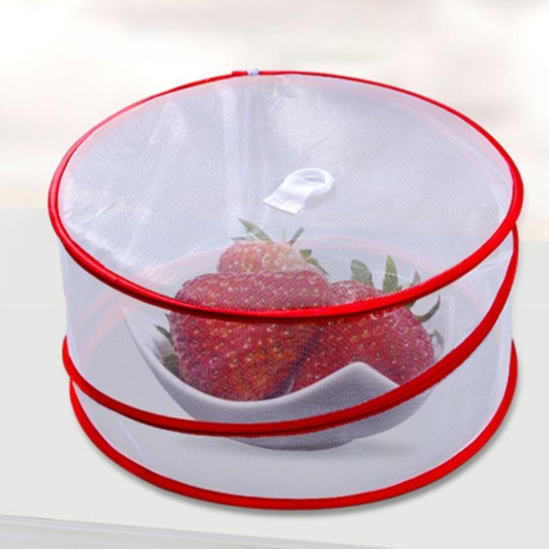 Serving Plate Net Covers Set of 3, Round Dish Tents with Spring Frame for Fruit Bowls, Side Dishes, Group Meals and Guest Tables during Service