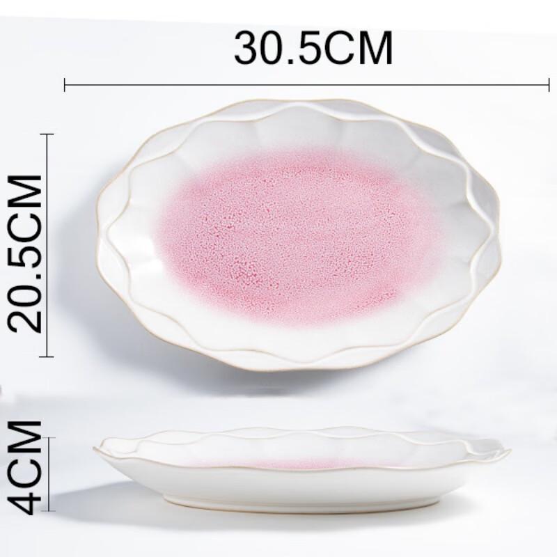 KinKai Japanese Style Underglaze Ceramic Fish Plate