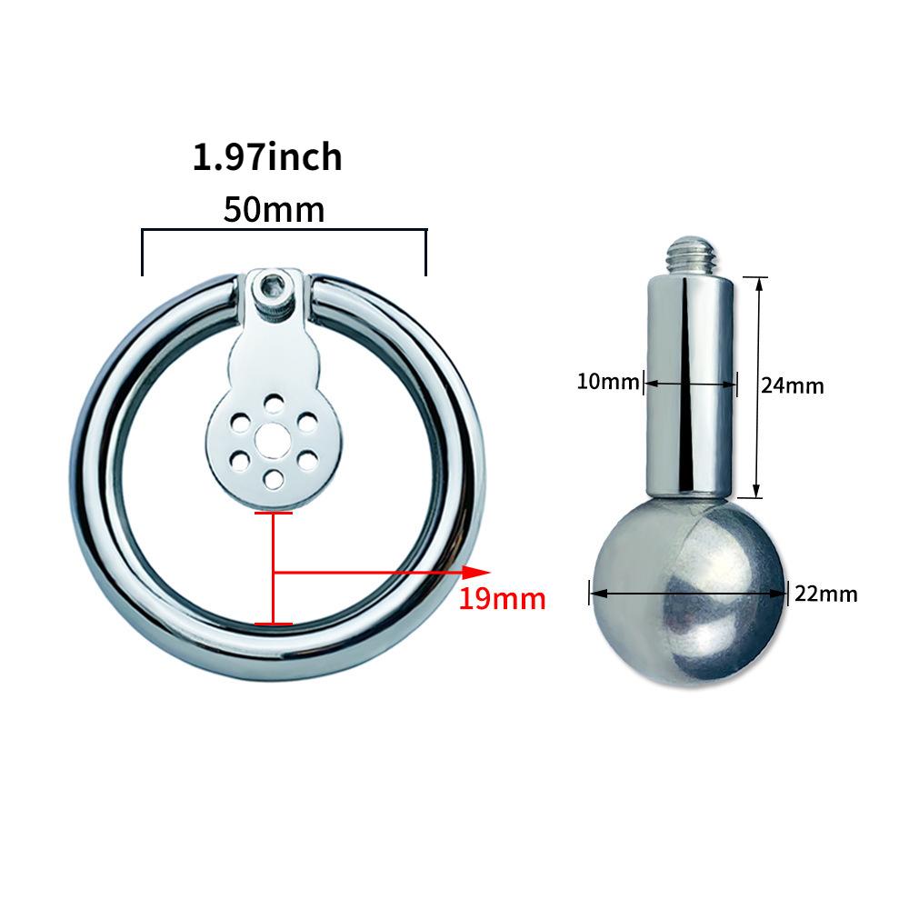 Men's Penis Lock Short Chastity Lock Metal CB Lock Penis Cage Sex Toys Cock Rings Ball Stretcher Stainless Steel BDSM Sissy