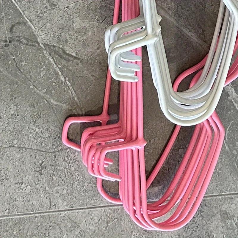 10Pcs Hooked Clothes Rack, Solid Household Clothes Hanger, Anti Slip and Traceless, Student Dormitory Clothes Drying Hanger