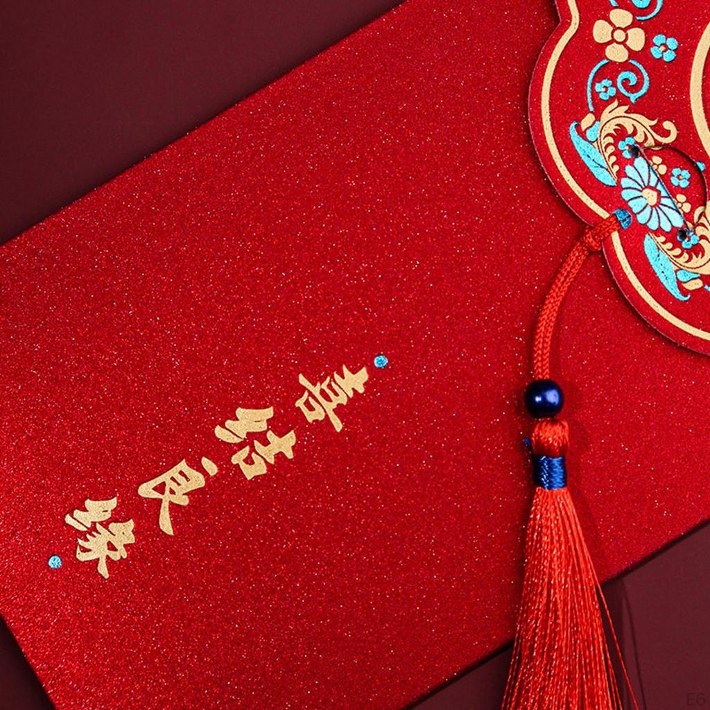 10 Pieces , Chinese Hong Bao Red Pocket for Spring Festival Birthday