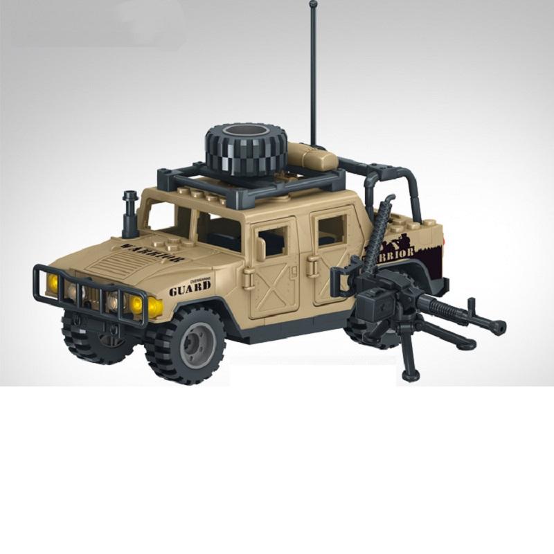 Армия США Hummer сторожевой пост SWAT Guns Военное оружие Минифигурки Блоки Кирпичи — фото 3