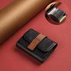 Pebbled PU Leather Card Holder Secure Buckle Closure Multiple Slots Soft Lightweight Pocket Wallet for Casual Daily Use