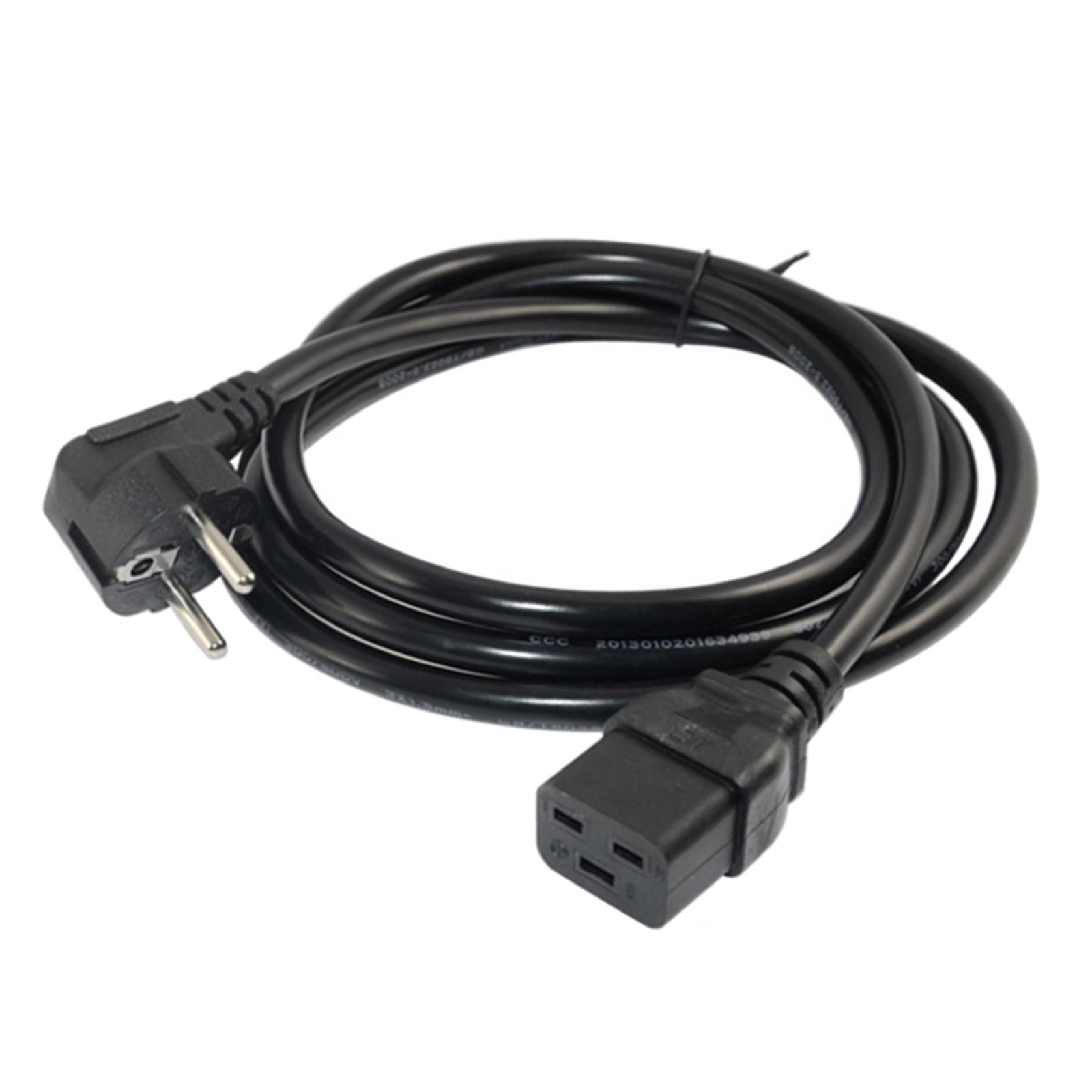 

IEC 320 C19 to EU Schuko 2 Prong Plug Extension Cord for UPS PDU Connected to C19 Power Cable Adapter