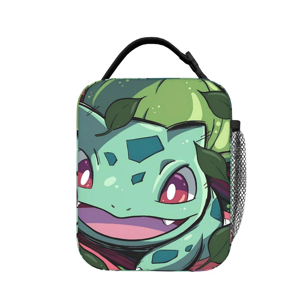 Bulbasaur Group Anime Lunch Bag School Portable Lunch Box For Girls Oxford Designer Cooler Bag