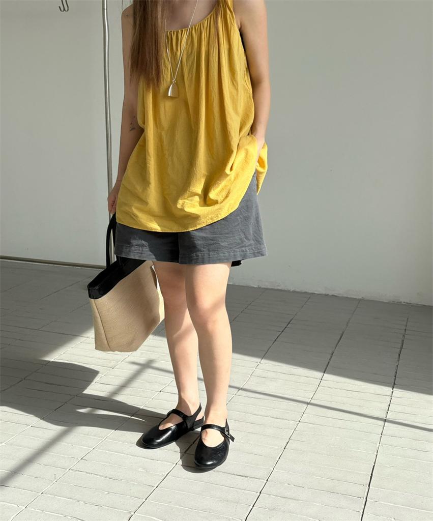 Spot~ Leather French Round Head Row Wind One-word Button Soft Sole Shallow Mouth Mary Jane Single Shoes Women's Flat Grandma Shoes