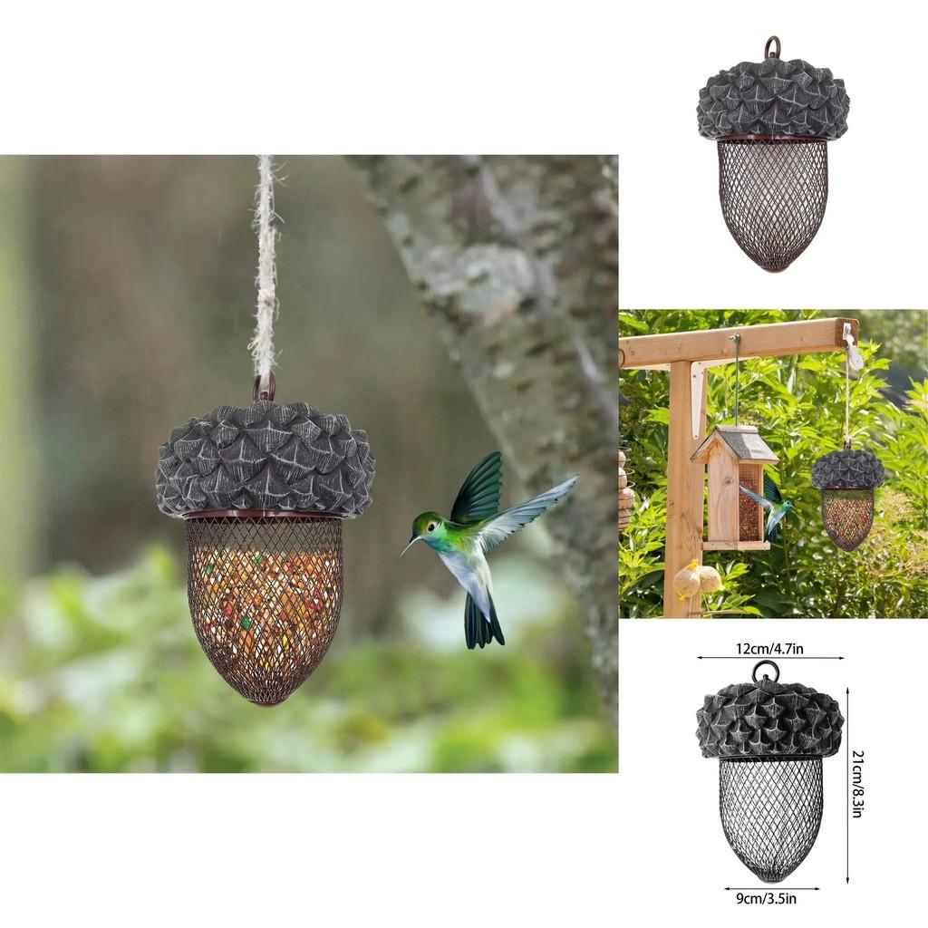 Modern Minimalist Hummingbird Acorn Bird Feeder Resin Craft Garden Decor Item