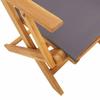 Garden Chairs 2 pcs Anthracite Solid Acacia Wood & Fabric