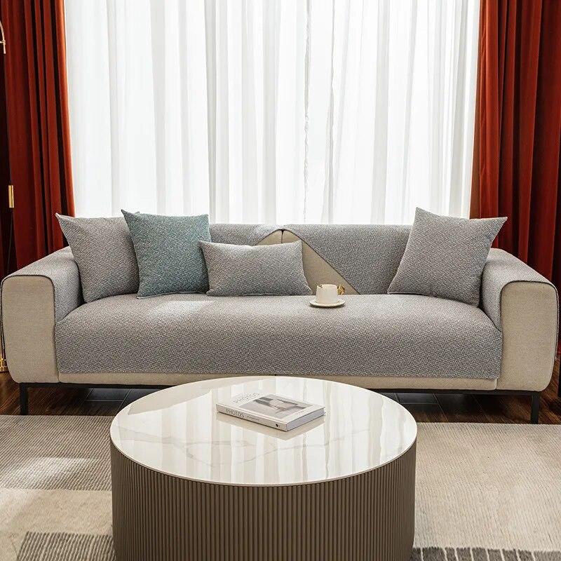 

Новый однотонный хлопково-льняной чехол для дивана L-образный угловой комбинированный чехол для дивана противоскользящий универсальный для всех сезонов диванная подушка 70x70cm 1pcs