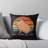 Capybara Dont Worry Be Capy Funny Rodent Throw Cushions & Pillows Without Core