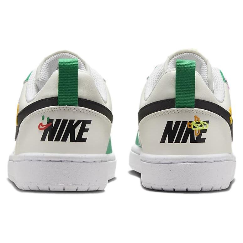 Nike Court Borough Comfortable Daily Slip Resistant Durable Low Top Kids Sneakers Kids Sneakers White Green HF5750-101