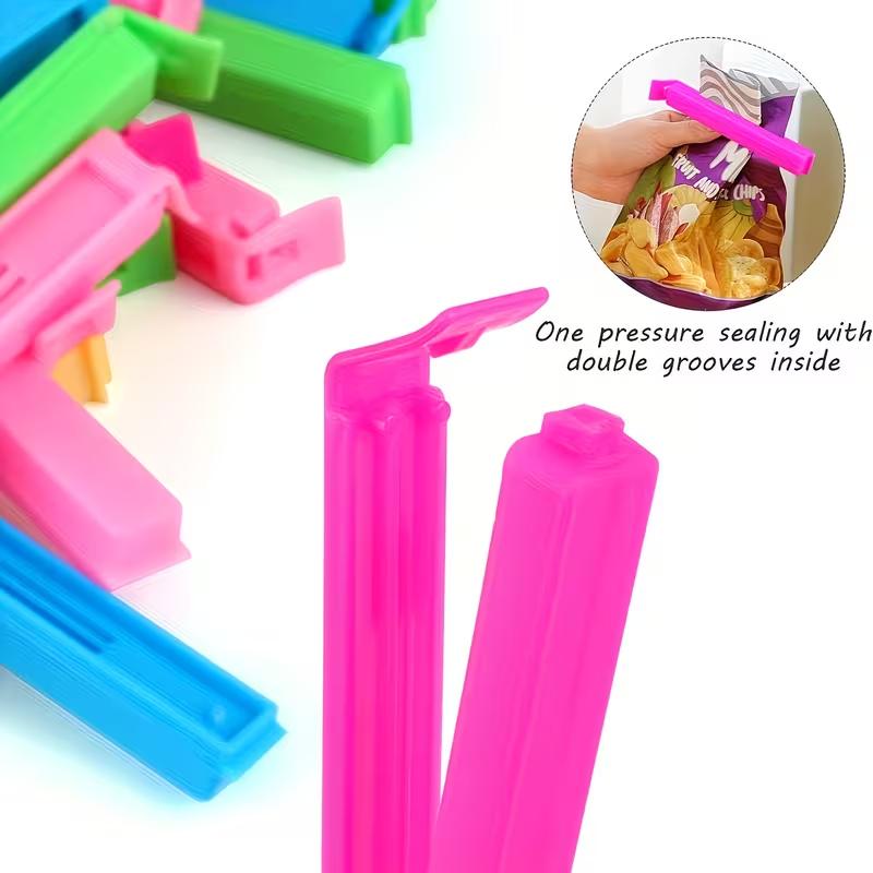Reusable Plastic Food Bag Clips Heavy Duty Kitchen Sealing Clips Moisture Proof Fresh Keeping Storage Clips for Food Bags Snacks Pantry Organization