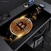 Large Gaming HD Mousepad Bitcoin Mouse Pad Anti-slip Rubber Mouse Mat Computer Gamer Desk Mat Stitched Edge Black Gamer Mousepad