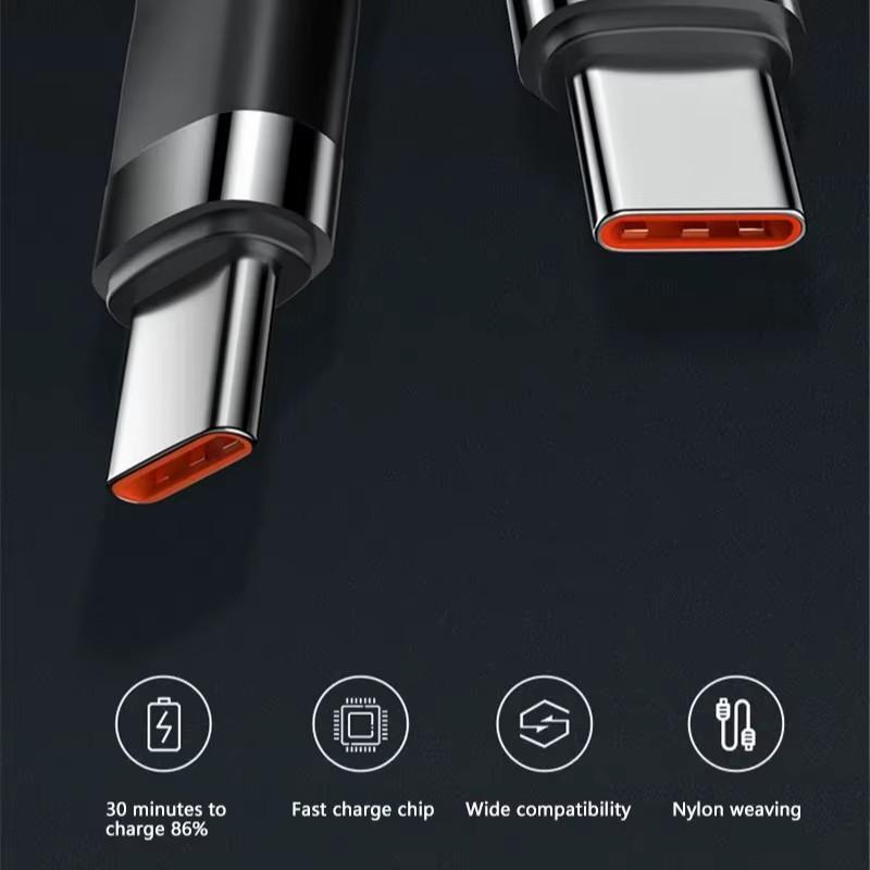 120W Fast Charge Cable PD Quick Charging High Quality USB C TO USB Type C Cable For iPhone Xiaomi 17Plus Pro Max Samsung S24
