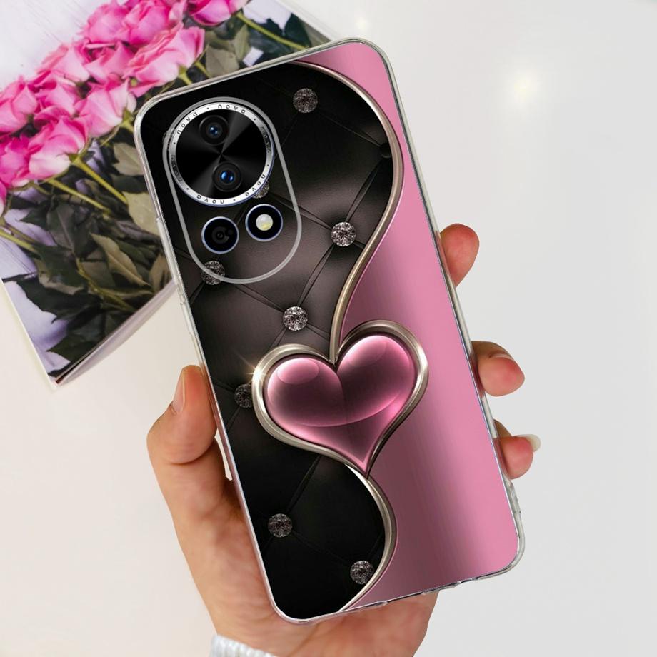 For Huawei Nova 12 Pro Nova12 Lite Nova 11i Case Transparent Soft Slim TPU Silicone Cover Bumper Nova12 Nova11i Astronaut Flower