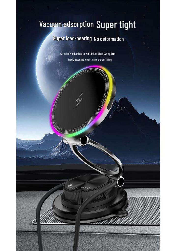 Magnetic 360° Foldable Wireless Car Charging Phone Stand