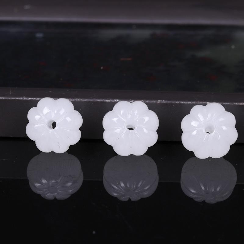 Dongling White Jade Safety Buckle Pendant - Gold Silk Jade DIY Accessory