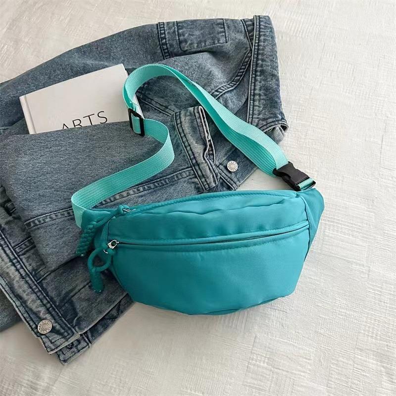 Canvas Running Waist Casual Fanny Packs Sport Chest Bag Banana Bag for Women Sling Crossbody Waist Pack Half Moon Belt Bag