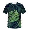 Summer Originality Plant Leaves Graphic T-shirts Trend Casual Personality Fun Printed O-neck Short Sleeve Men's T-shirts