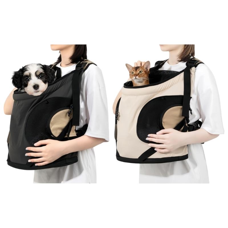Adjustable Cats Chest Carriers For Hiking Travel Breathable Pet Front Carrying Bag With Safety Buckles for Transportation