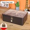 Lockable Retro Tin Box for Cosmetics, Documents, and Jewelry Storage