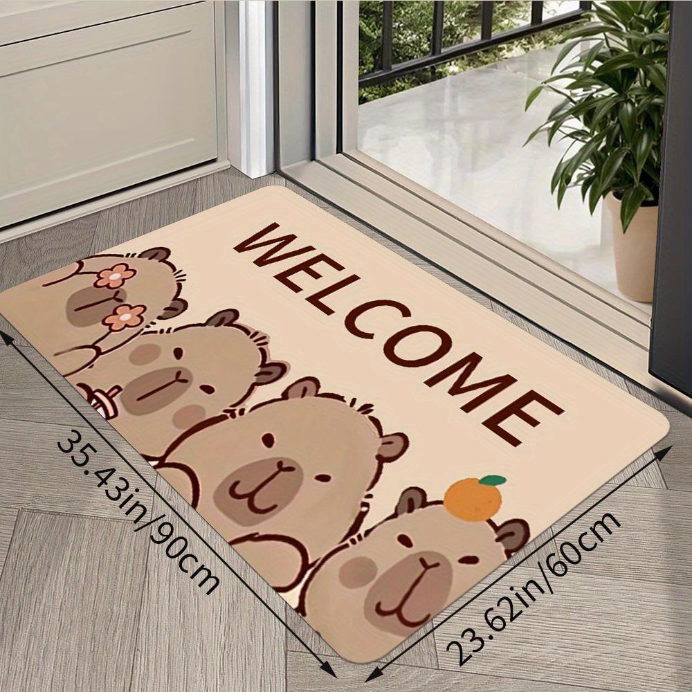 Cute Cartoon Anti-Slip Diatom Mud Bathroom Mat - Water Absorbent Foot Pad for Toilet Door
