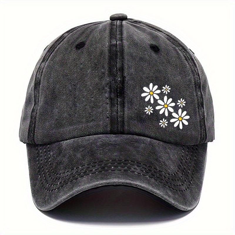 Men's Retro Sunflower Print Baseball Cap Suitable for Beach and Outdoor Activities, Summer Style Adjustable