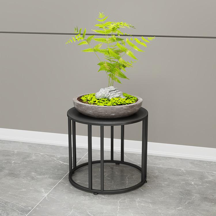 Modern Iron Floor Standing Flower Stand Movable Pot Rack with Wheels Versatile Indoor Plant Stand Decorative