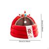 Winter Cat Bed Sleeping Thicken Cushion Semi Enclosed Pet Shelter Portable Hideaway Small