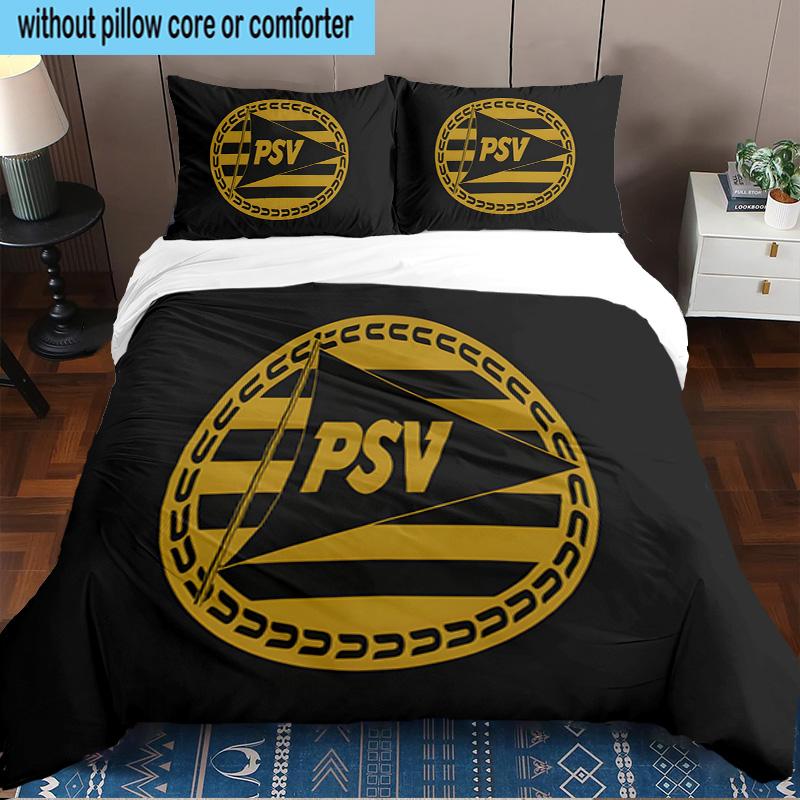 Psv Sports Emblem 3PCS Bedding set,Ideal for1pc Duvet Cover And 2pcs Pillowcases Perfect for Christmas gift,Ideal for Bedroom, Dormitory