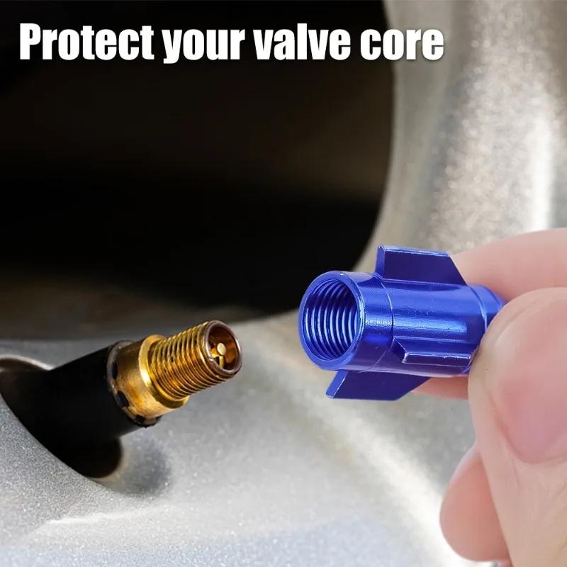 Tire Valve Caps Aluminum Tire Valve Chamber Rod Cap Dust Cover for Truck Bicycle Car Motorcycle Rim Valve Stems Caps Accessories