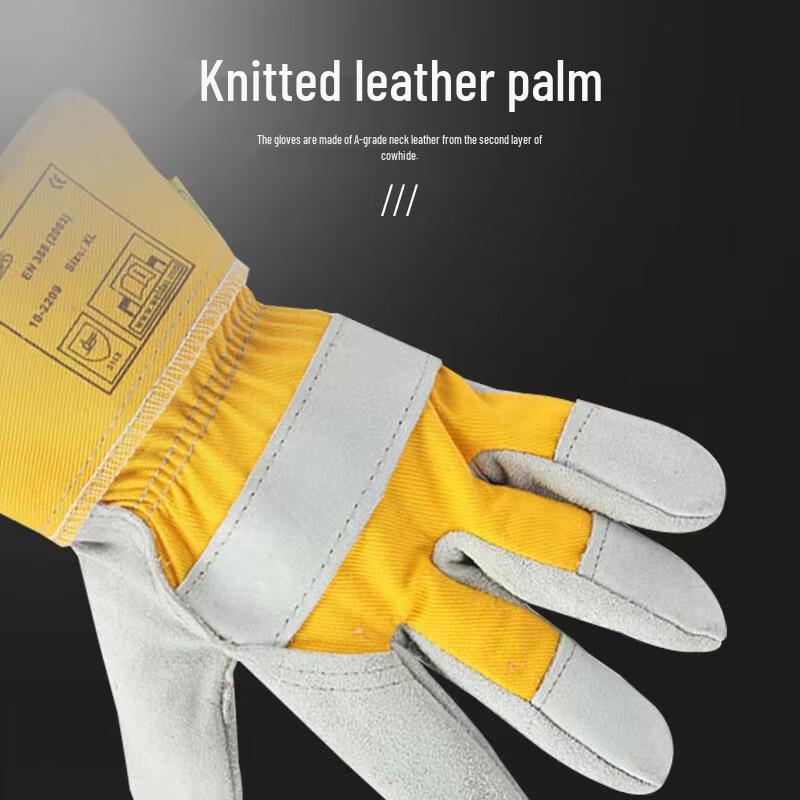 Milin Leather Palm Breathable Welding Gloves