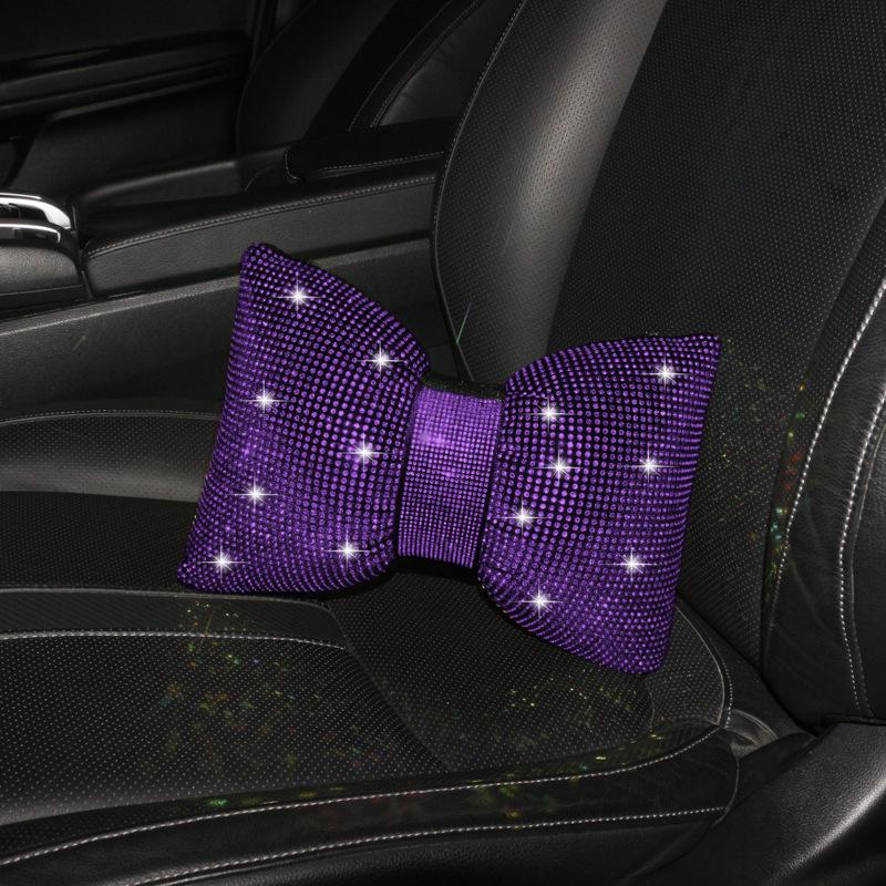 Multi-Color Diamond Car Neck Pillow and Waist Support for Women