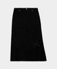 Liomeu Cotton Asymmetrical Long Skirt_Black : Radiant084