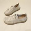 First Layer Cowhide Little White Shoes Women's Casual Soft-soled Hole Shoes Versatile Comfortable Non-slip Breathable Pregnant Women Flat Sandals