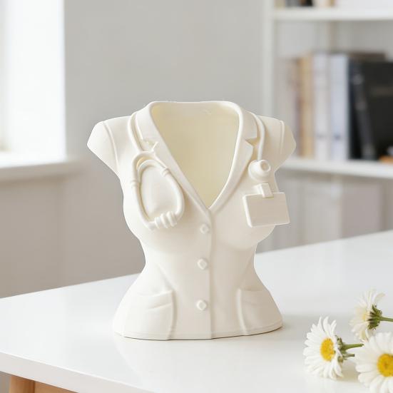 Nurse Uniform Pen Holder 3D Printed Medical Theme Desk Organizer for Pens Makeup
